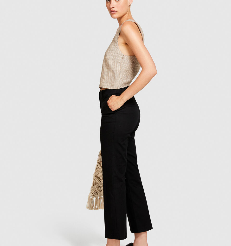 High-waisted trousers - women's high-waisted trousers - Black | Sisley image number 2